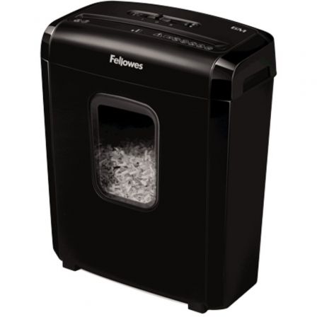 Fellowes 6M Destructora Papel, Minicorte 4x12mm, Destruye 6 Hojas, Negra Fellowes 6M Destructora Papel, Minicorte 4x12mm, Destruye 6 Hojas, Negra